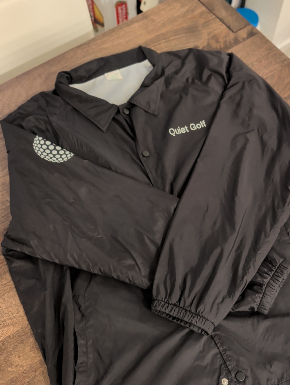 Men’s Black Quiet Golf Windbreaker Jacket